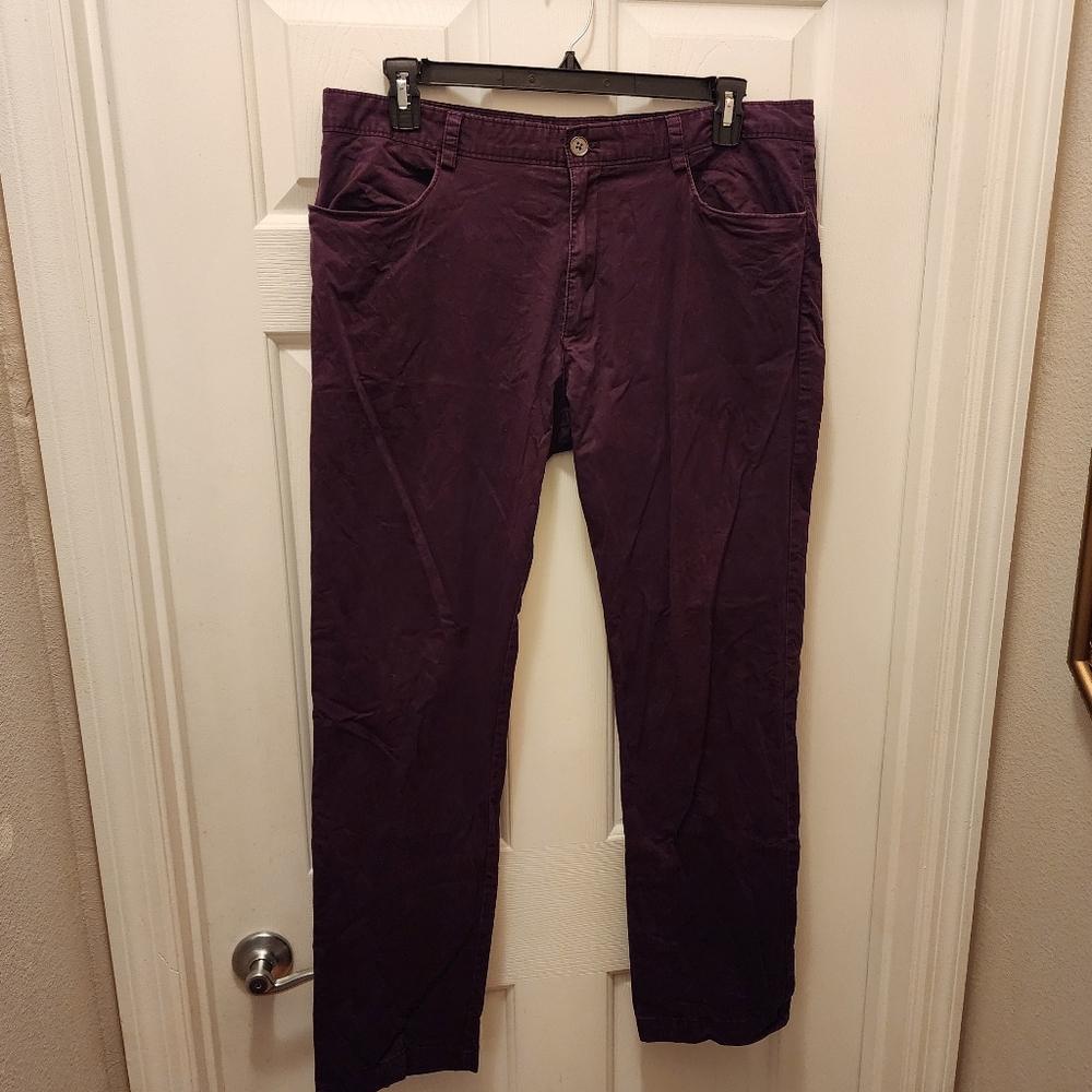Calvin‎ Klein plum cotton blend mens pants